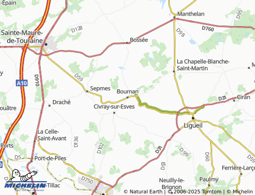 Carte MICHELIN Bournan - ViaMichelin