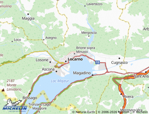 MICHELIN-Landkarte Minusio - ViaMichelin