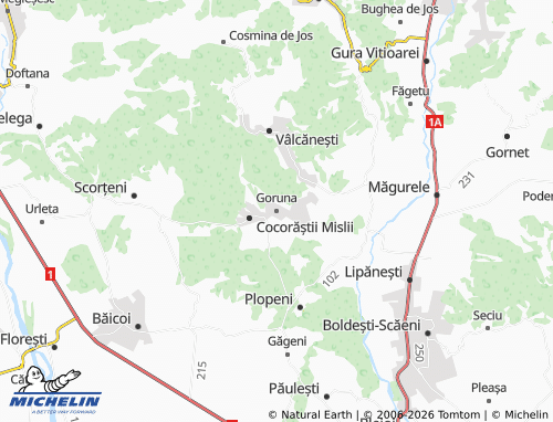 MICHELIN-Landkarte Goruna - ViaMichelin
