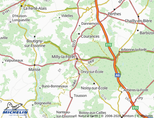 Mappa MICHELIN Milly-la-Forêt - ViaMichelin