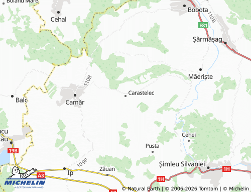 MICHELIN Carastelec map - ViaMichelin