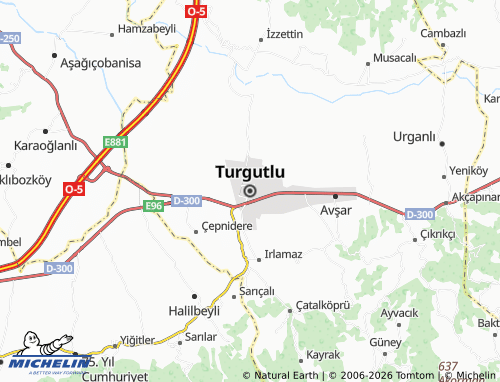 MICHELIN Turgutlu map - ViaMichelin