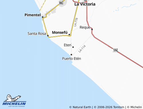 Mapa MICHELIN Puerto Etén - ViaMichelin