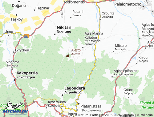 MICHELIN Xyliatos map - ViaMichelin