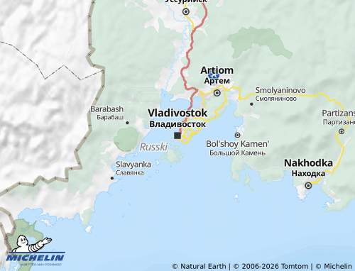 MICHELIN Vladivostok map - ViaMichelin