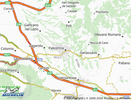 MICHELIN-Landkarte Palestrina - ViaMichelin