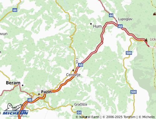 Mapa MICHELIN Previž - ViaMichelin
