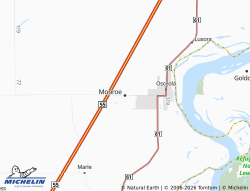 Mappa MICHELIN Monroe - ViaMichelin