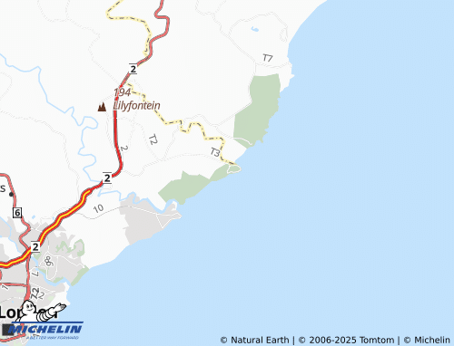 MICHELIN Kwelera SP map - ViaMichelin