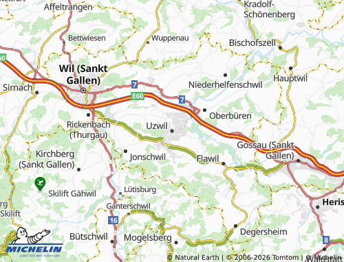 Carte MICHELIN Uzwil - ViaMichelin
