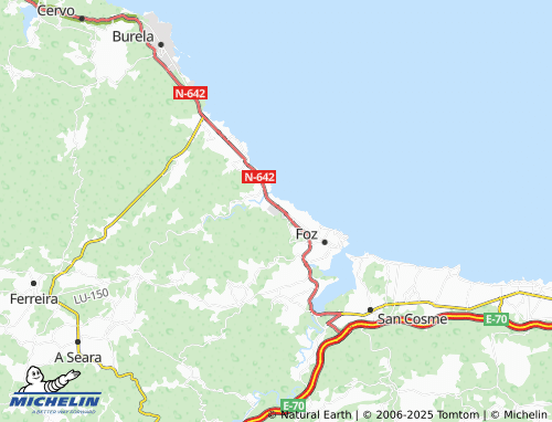 MICHELIN Polígono Industrial de Foz map - ViaMichelin