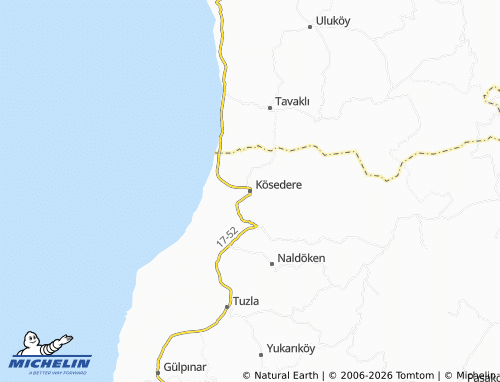 MICHELIN Kösedere map - ViaMichelin