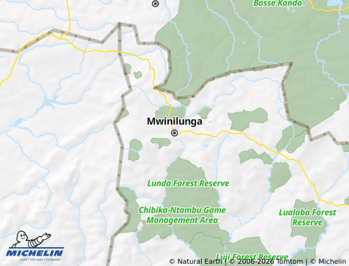 Mappa MICHELIN Mwinilunga - ViaMichelin