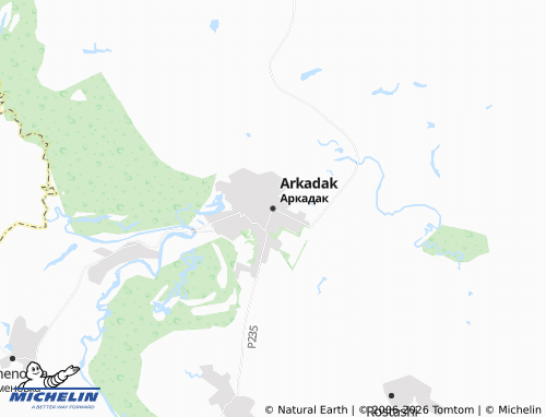 MICHELIN-Landkarte Arkadak - ViaMichelin
