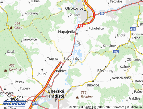 Mappa MICHELIN Spytihněv - ViaMichelin