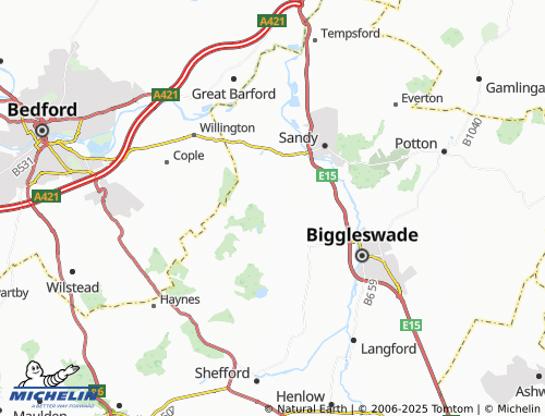 Mapa MICHELIN Northill - ViaMichelin
