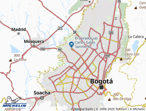 MICHELIN La Cabaña Fontibón map - ViaMichelin