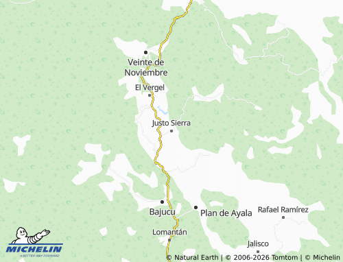 MICHELIN Justo Sierra map - ViaMichelin