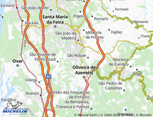 MICHELIN Vila de Cucujães map - ViaMichelin