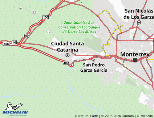 Mapa MICHELIN Balcones a La Huasteca - ViaMichelin