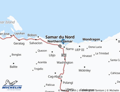 MICHELIN Northern Samar map - ViaMichelin