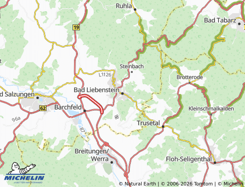MICHELIN Bad Liebenstein map - ViaMichelin
