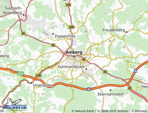 Mappa MICHELIN Amberg - ViaMichelin