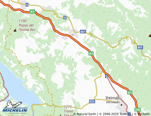 MICHELIN-Landkarte Paunovo - ViaMichelin