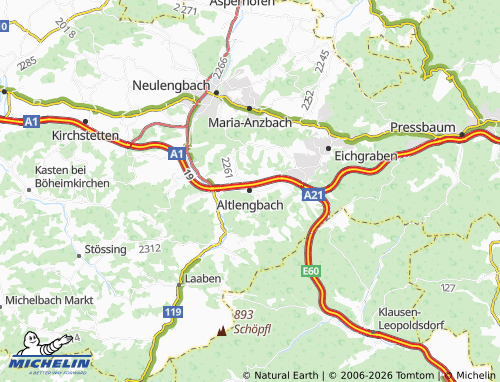 MICHELIN Altlengbach map - ViaMichelin