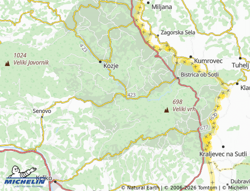 Mappa MICHELIN Podsreda - ViaMichelin