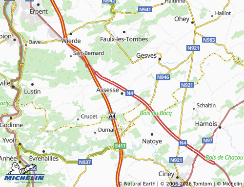 MICHELIN Assesse map - ViaMichelin