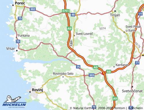 MICHELIN-Landkarte Krunčići - ViaMichelin