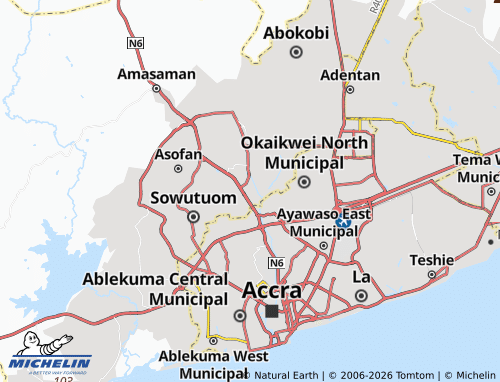 Mappa MICHELIN Alogboshie - ViaMichelin
