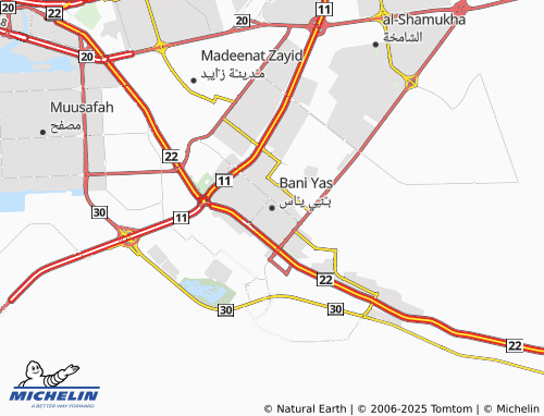 MICHELIN Bani Yas map - ViaMichelin
