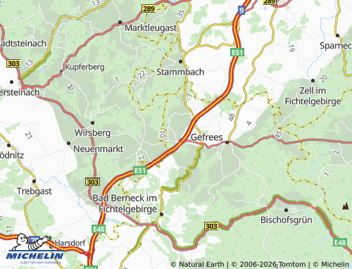 MICHELIN Falls map - ViaMichelin