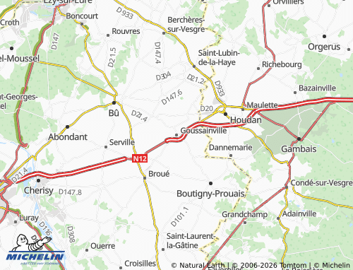 MICHELIN Goussainville map - ViaMichelin