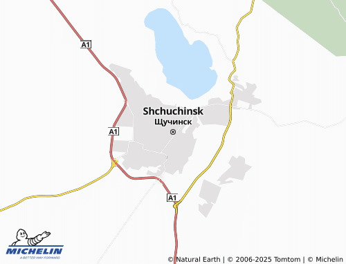MICHELIN Shchuchinsk map - ViaMichelin
