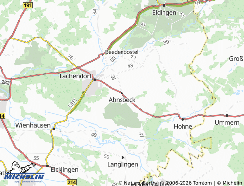 MICHELIN Ahnsbeck map - ViaMichelin