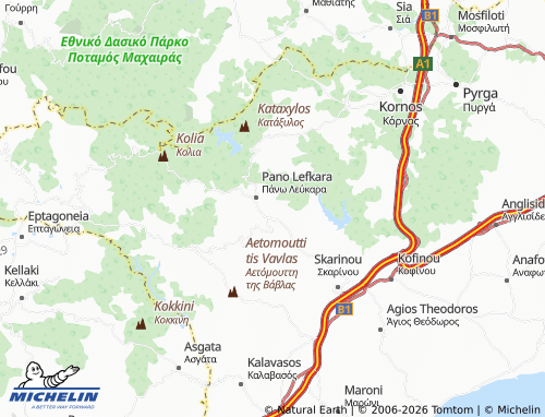 MICHELIN-Landkarte Kato Lefkara - ViaMichelin