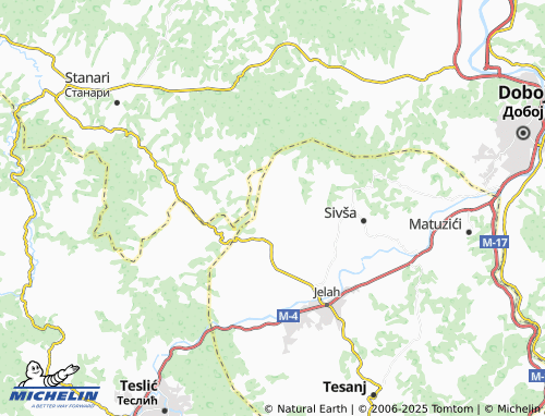 MICHELIN Miljanovci map - ViaMichelin