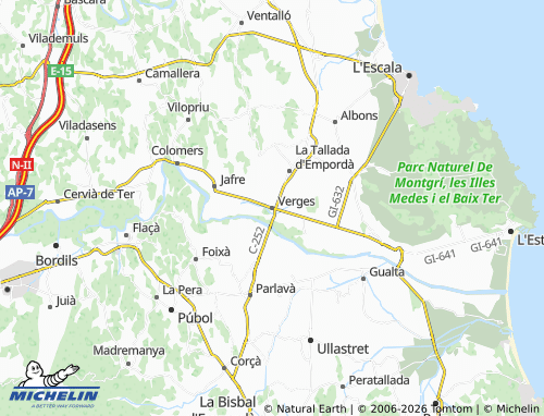 Mappa MICHELIN Verges - ViaMichelin