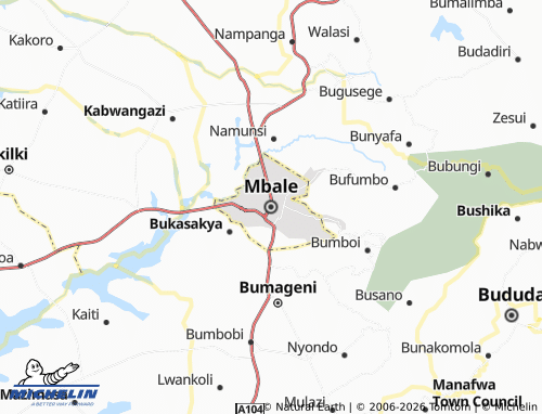 Mappa MICHELIN Mbale - ViaMichelin