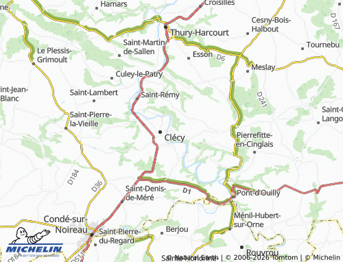 MICHELIN Le Vey map - ViaMichelin