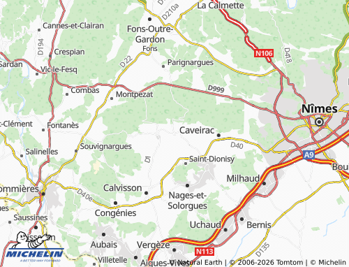 Mappa MICHELIN Clarensac - ViaMichelin