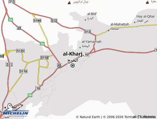 MICHELIN-Landkarte al-'Aliyah - ViaMichelin