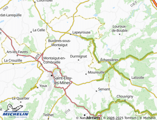 MICHELIN Durmignat map - ViaMichelin