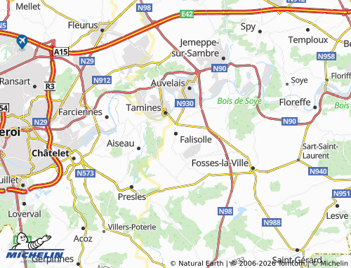 MICHELIN Falisolle map - ViaMichelin