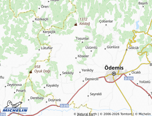MICHELIN Köseler map - ViaMichelin