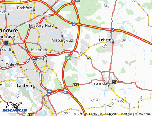 MICHELIN Höver map - ViaMichelin