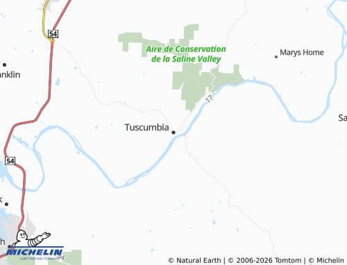 Mapa MICHELIN Tuscumbia - ViaMichelin